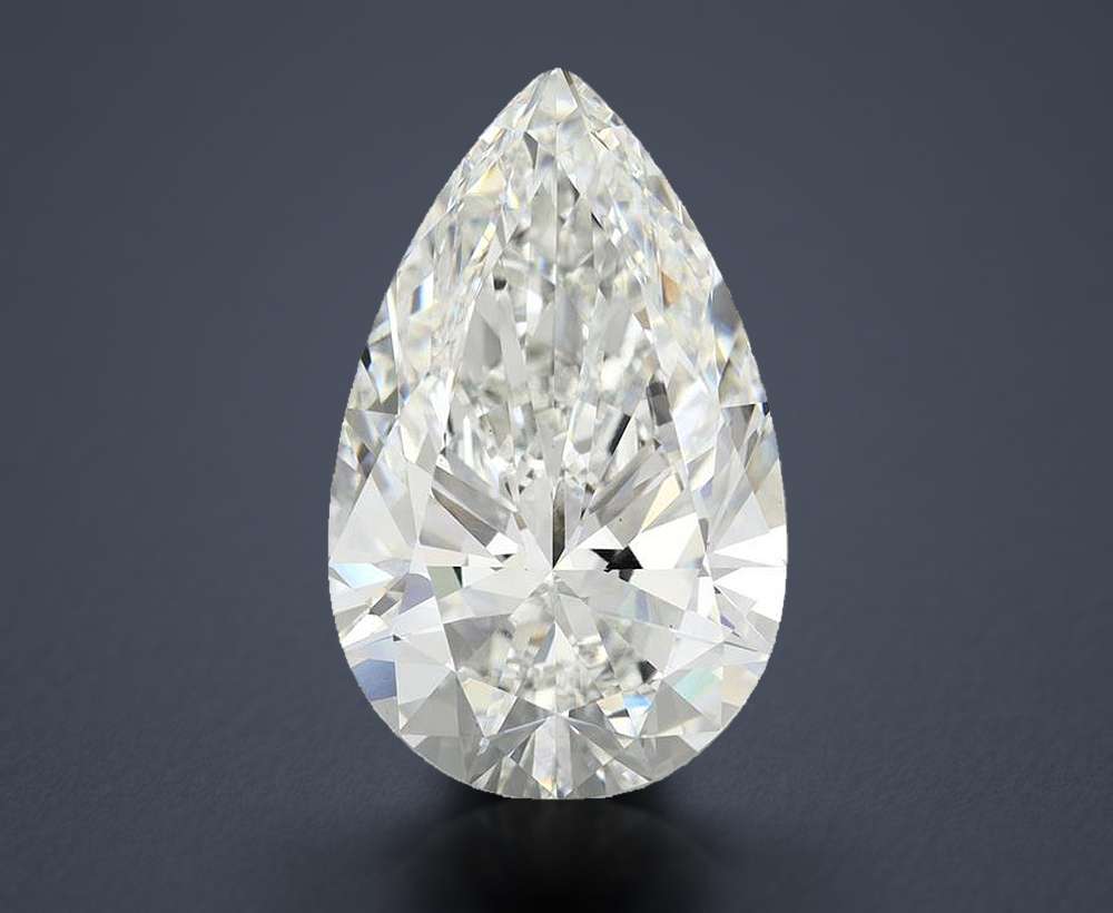 12.33ct F VS1 Rare Carat Ideal Cut Pear Lab Grown Diamond