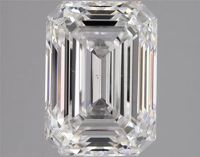 2.52ct F VS2 Rare Carat Ideal Cut Emerald Diamond