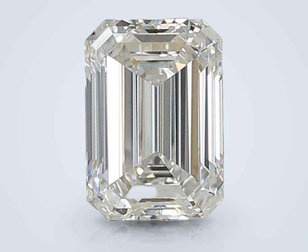 1.54ct F VVS2 Rare Carat Ideal Cut Emerald Lab Grown Diamond