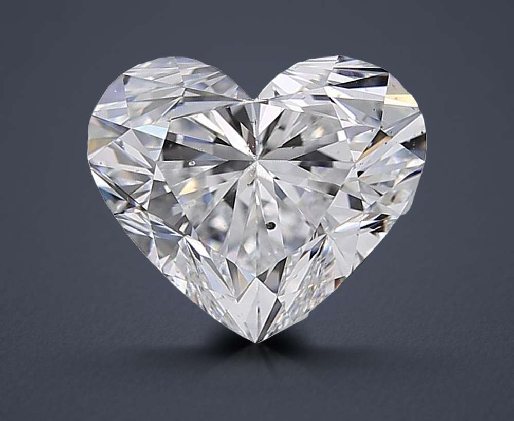 2.23ct D SI2 Rare Carat Ideal Cut Heart Diamond