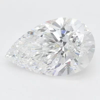3.08ct D VS1 Rare Carat Ideal Cut Pear Lab Grown Diamond