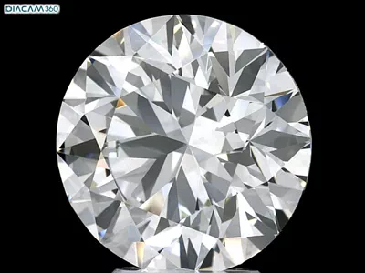 5.06ct H IF Rare Carat Ideal Cut Round Diamond