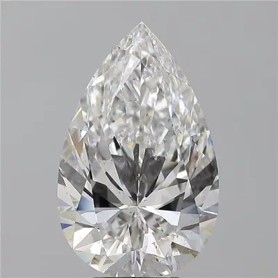 5.02ct F SI2 Rare Carat Ideal Cut Pear Diamond