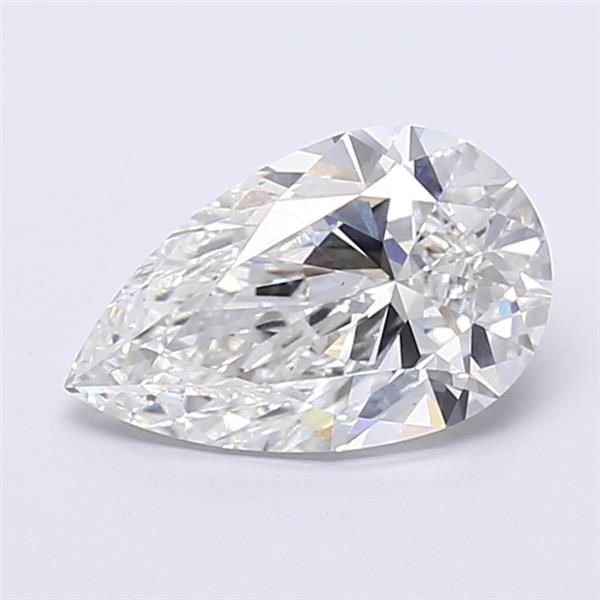 3.71ct F VS1 Rare Carat Ideal Cut Pear Lab Grown Diamond