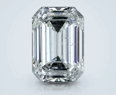 0.64ct F SI1 Rare Carat Ideal Cut Emerald Diamond