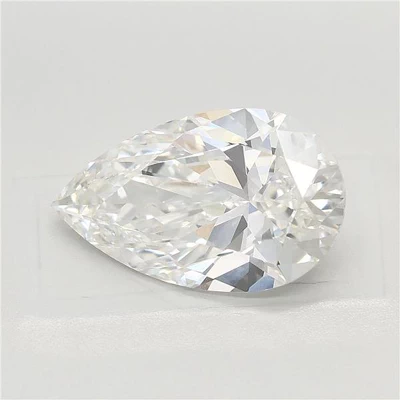 3.05ct F VS1 Rare Carat Ideal Cut Pear Lab Grown Diamond
