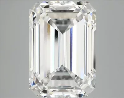 11.03ct F VVS2 Rare Carat Ideal Cut Emerald Lab Grown Diamond