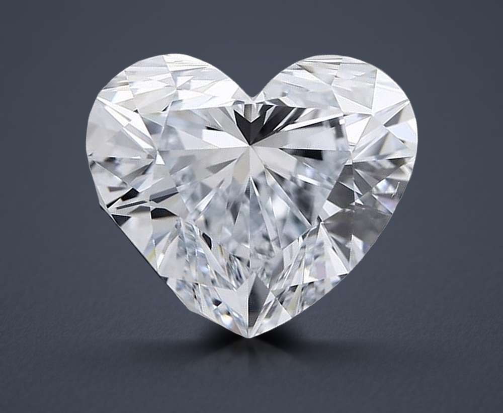 5.14ct F VS2 Rare Carat Ideal Cut Heart Lab Grown Diamond