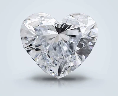 5.14ct F VS2 Rare Carat Ideal Cut Heart Lab Grown Diamond