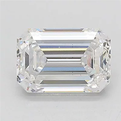 1.66ct D VS2 Rare Carat Ideal Cut Emerald Lab Grown Diamond