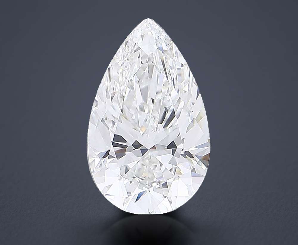 10.03ct F VS1 Very Good Cut Pear Lab Grown Diamond
