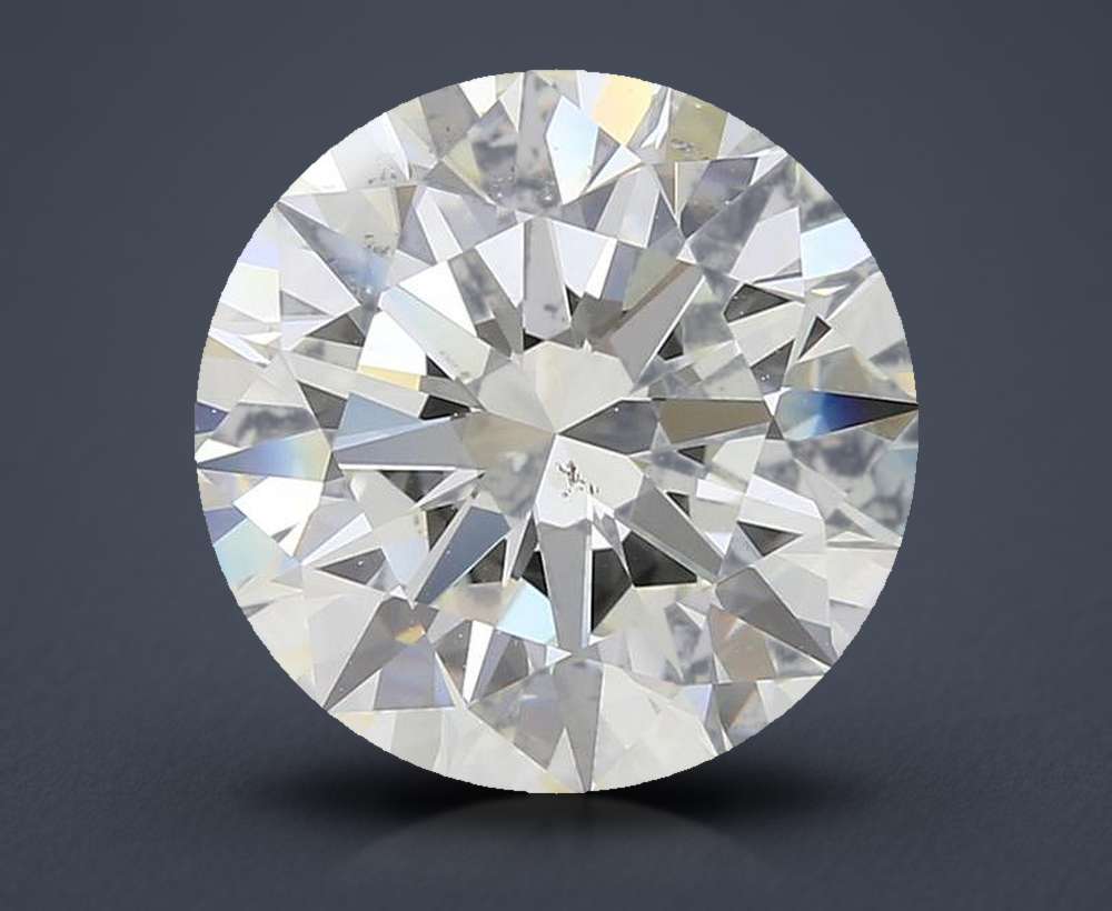 3.70ct J SI1 Rare Carat Ideal Cut Round Diamond