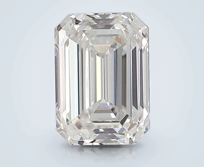 4.09ct F VS1 Rare Carat Ideal Cut Emerald Lab Grown Diamond