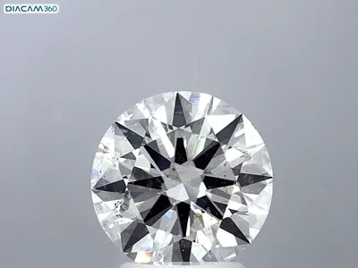 3.01ct I SI2 Rare Carat Ideal Cut Round Diamond