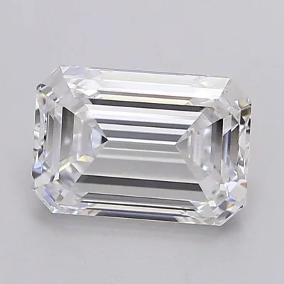3.00ct F VS1 Rare Carat Ideal Cut Emerald Lab Grown Diamond