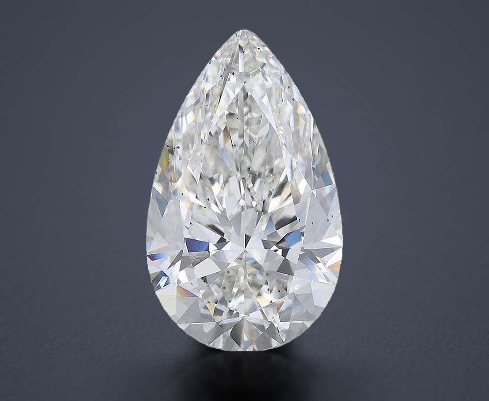 17.07ct F SI1 Rare Carat Ideal Cut Pear Lab Grown Diamond
