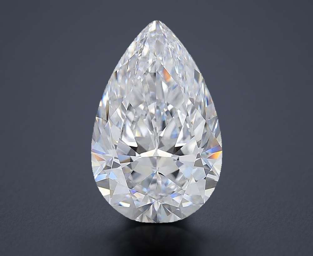 6.07ct D VVS1 Rare Carat Ideal Cut Pear Diamond