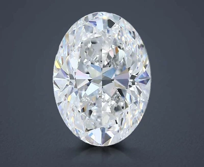 2.81ct D SI1 Rare Carat Ideal Cut Oval Diamond