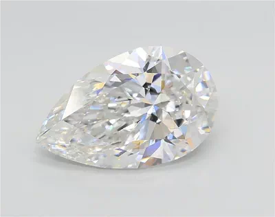 3.01ct F VS2 Rare Carat Ideal Cut Pear Lab Grown Diamond