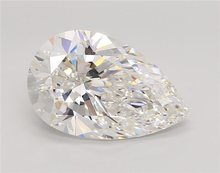 5.04ct F VVS2 Rare Carat Ideal Cut Pear Lab Grown Diamond