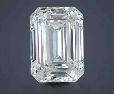 3.03ct E SI1 Rare Carat Ideal Cut Emerald Lab Grown Diamond