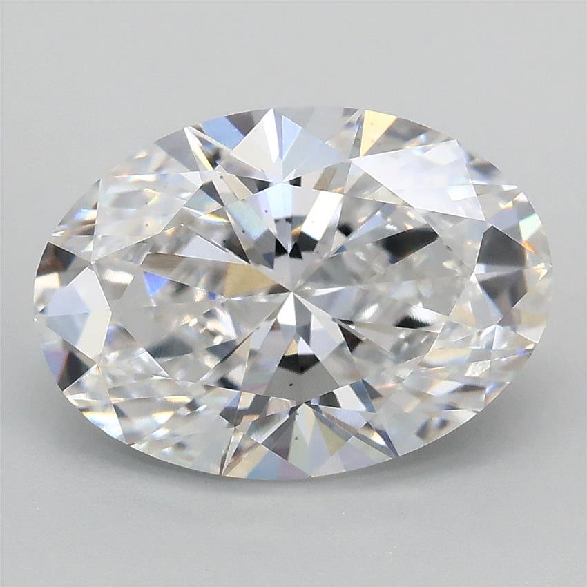 3.08ct D VS2 Rare Carat Ideal Cut Oval Lab Grown Diamond
