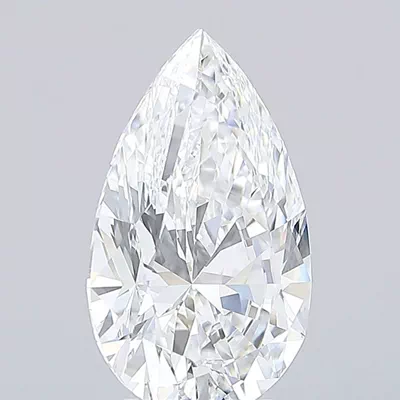 5.09ct E VVS2 Rare Carat Ideal Cut Pear Lab Grown Diamond