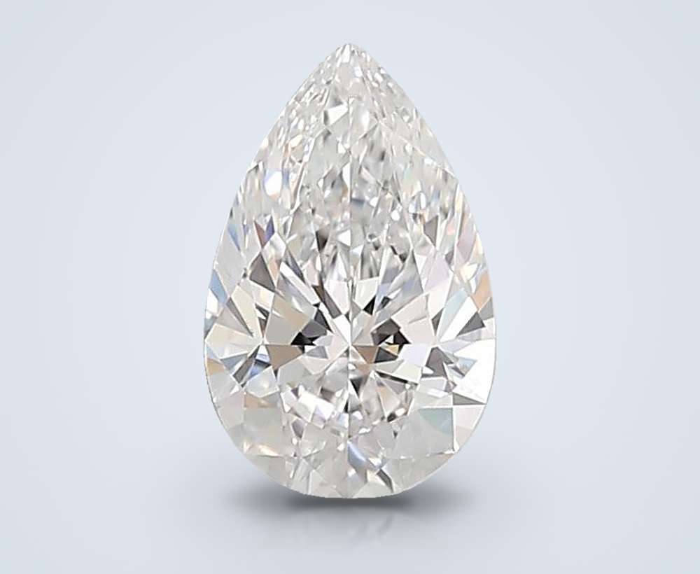 1.24ct D VVS1 Rare Carat Ideal Cut Pear Lab Grown Diamond