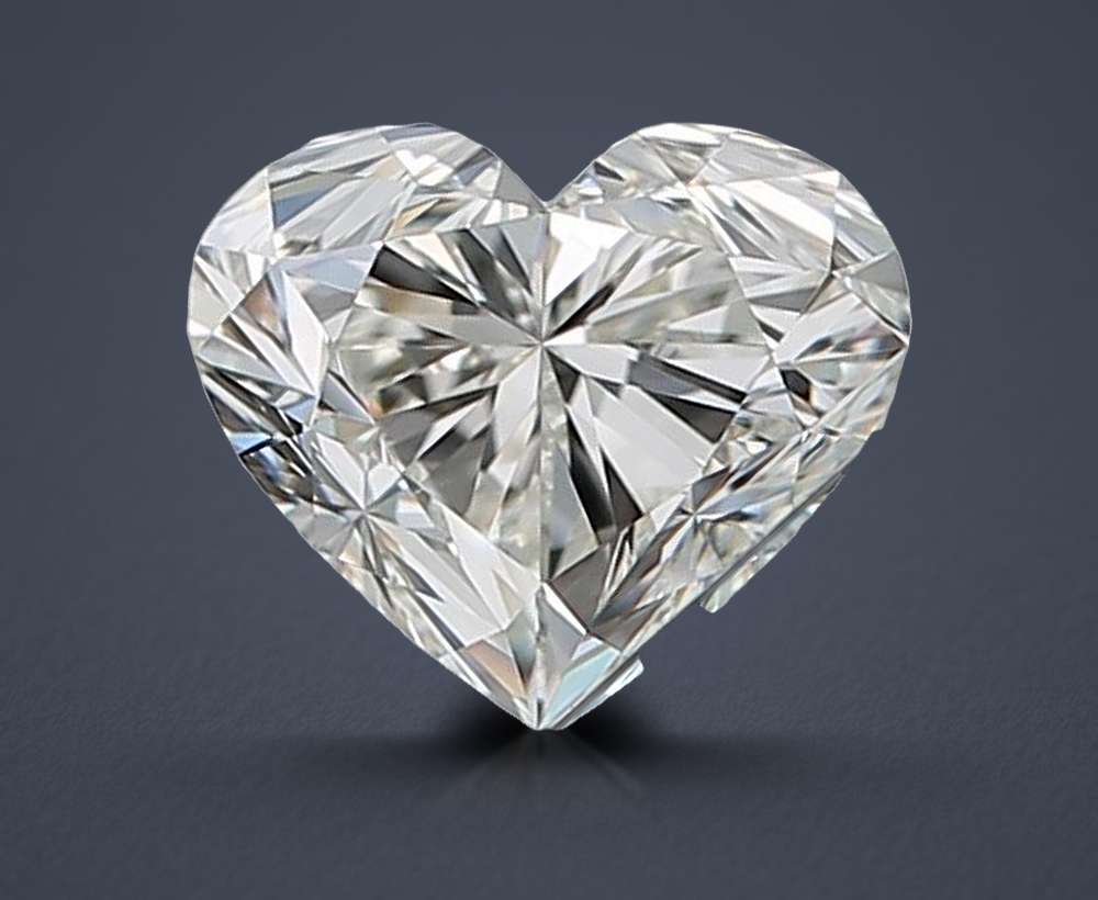 0.72ct J VVS2 Rare Carat Ideal Cut Heart Diamond