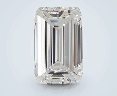 10.55ct F VVS2 Rare Carat Ideal Cut Emerald Lab Grown Diamond