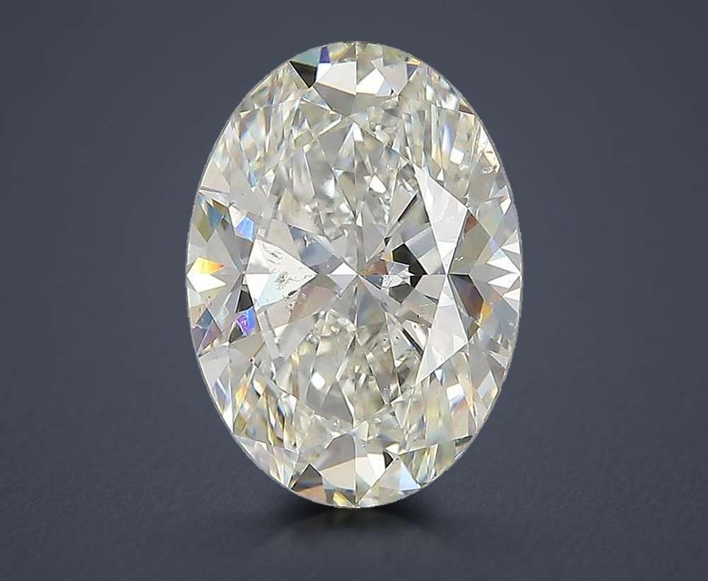 4.01ct J SI2 Rare Carat Ideal Cut Oval Diamond