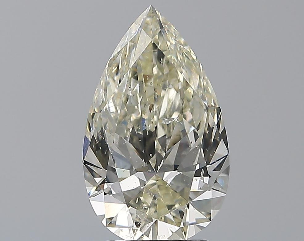 3.01ct K SI2 Rare Carat Ideal Cut Pear Diamond