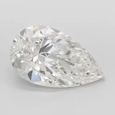 6.04ct F VS1 Rare Carat Ideal Cut Pear Lab Grown Diamond