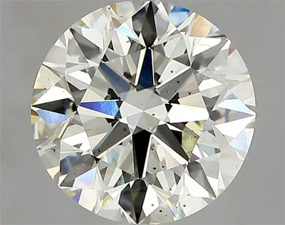 3.03ct K SI1 Rare Carat Ideal Cut Round Diamond