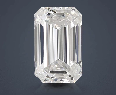 1.52ct F SI1 Rare Carat Ideal Cut Emerald Lab Grown Diamond