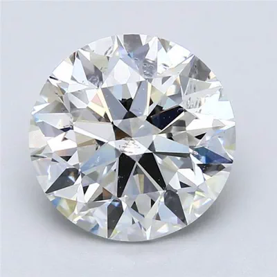 3.80ct F SI2 Rare Carat Ideal Cut Round Diamond