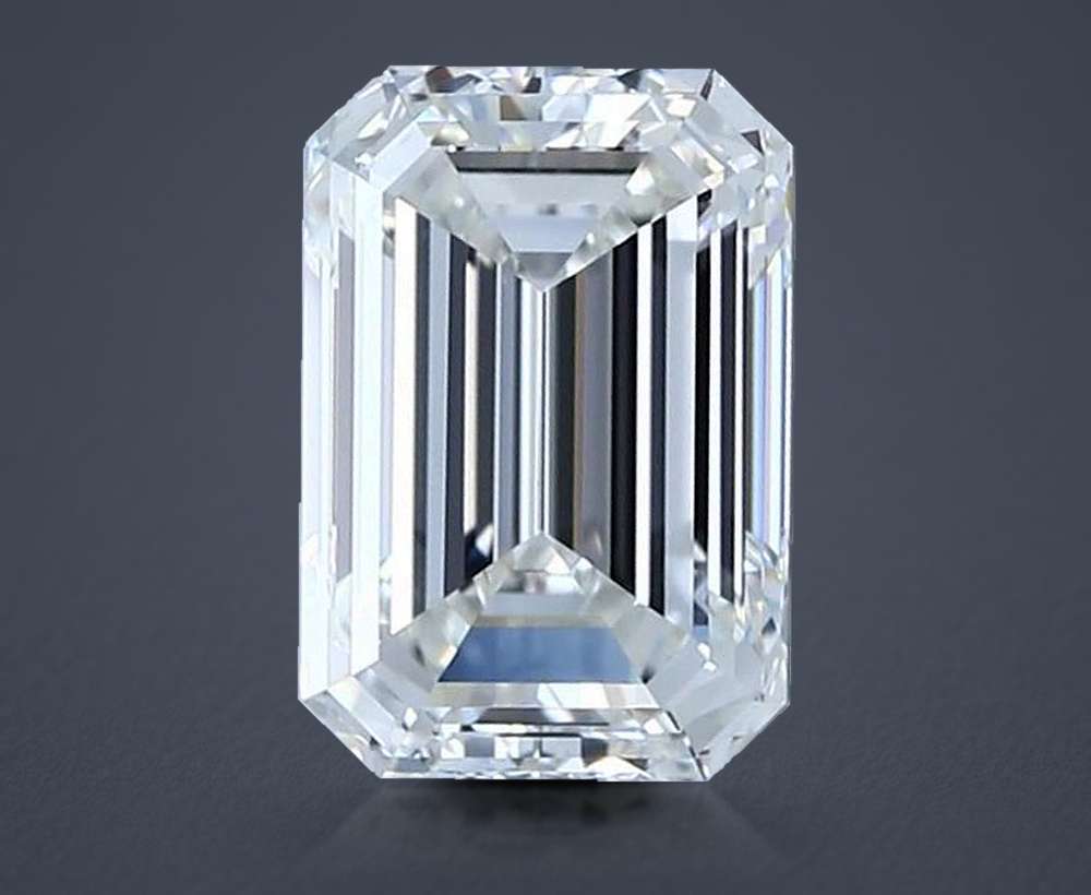 2.01ct H VVS2 Rare Carat Ideal Cut Emerald Diamond
