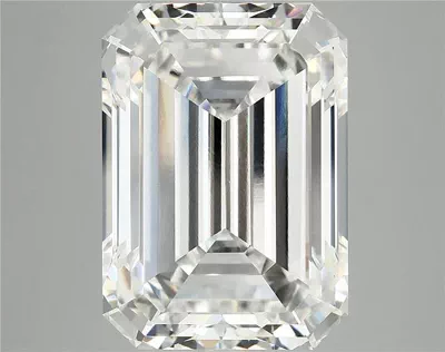 12.17ct F VVS2 Rare Carat Ideal Cut Emerald Lab Grown Diamond