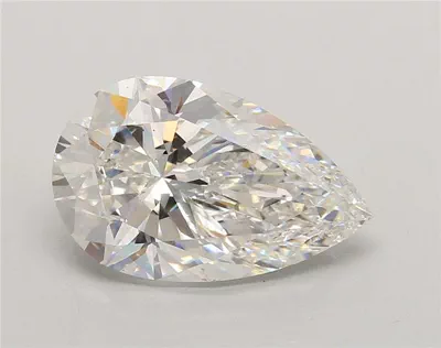 5.05ct F VS2 Rare Carat Ideal Cut Pear Lab Grown Diamond