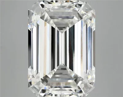 12.15ct F VVS2 Rare Carat Ideal Cut Emerald Lab Grown Diamond