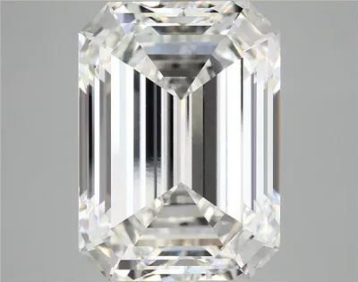12.84ct F VVS2 Rare Carat Ideal Cut Emerald Lab Grown Diamond