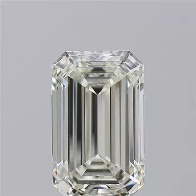 5.53ct K VVS2 Rare Carat Ideal Cut Emerald Diamond