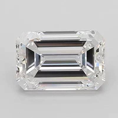 5.94ct E VVS2 Rare Carat Ideal Cut Emerald Lab Grown Diamond