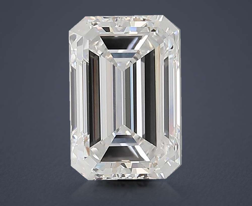 5.94ct E VVS2 Rare Carat Ideal Cut Emerald Lab Grown Diamond