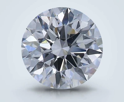4.40ct F VVS2 Rare Carat Ideal Cut Round Diamond