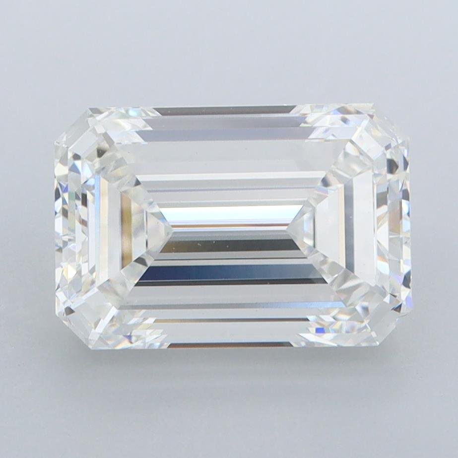 3.03ct F VVS2 Rare Carat Ideal Cut Emerald Lab Grown Diamond