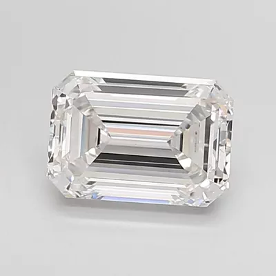 3.01ct G VVS2 Rare Carat Ideal Cut Emerald Lab Grown Diamond