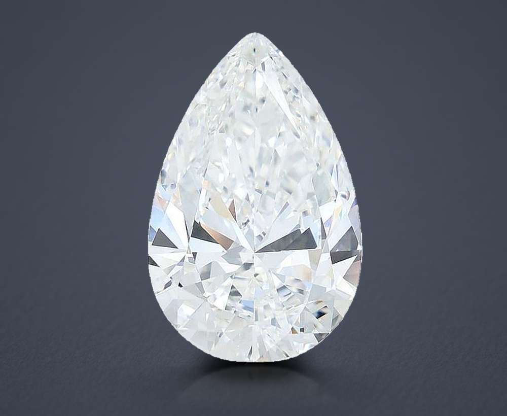10.99ct F VVS2 Very Good Cut Pear Lab Grown Diamond