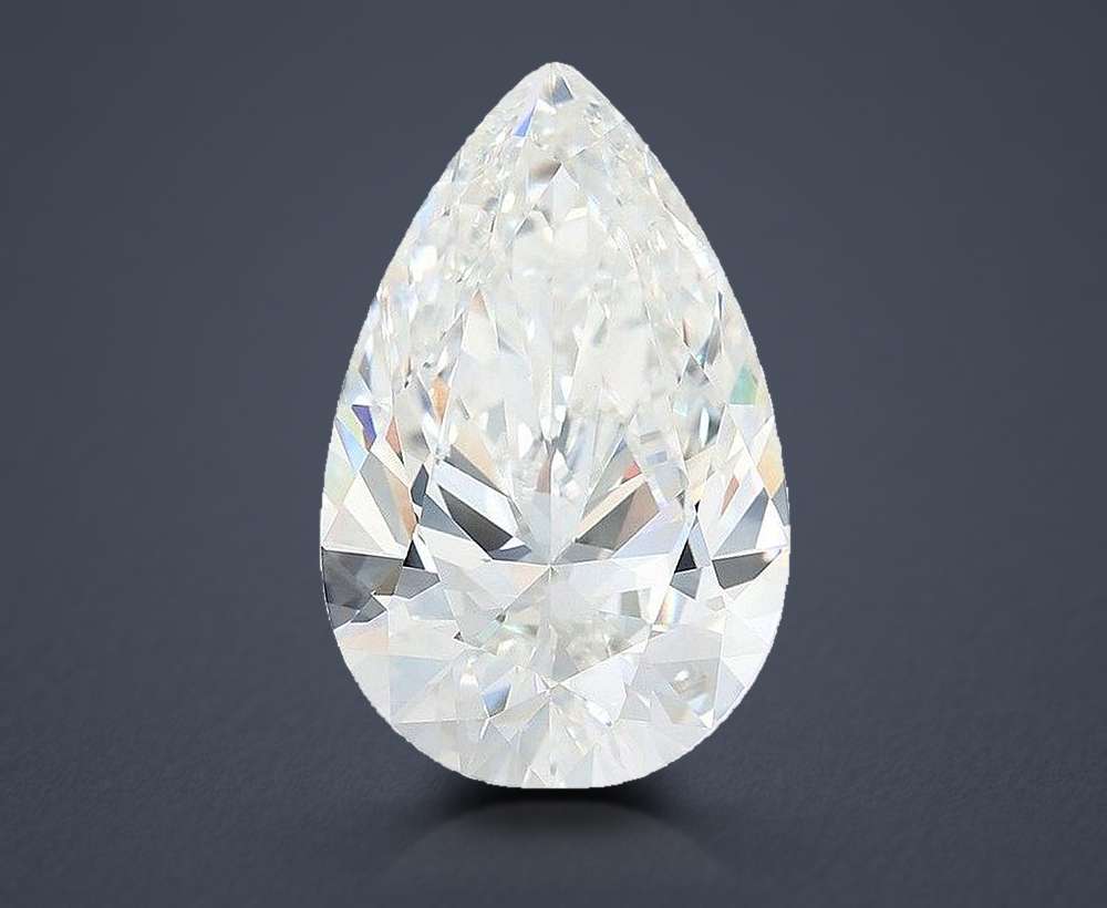 13.05ct G VVS2 Rare Carat Ideal Cut Pear Lab Grown Diamond