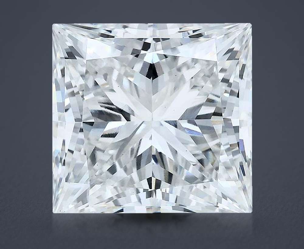 10.02ct F VS1 Rare Carat Ideal Cut Princess Lab Grown Diamond
